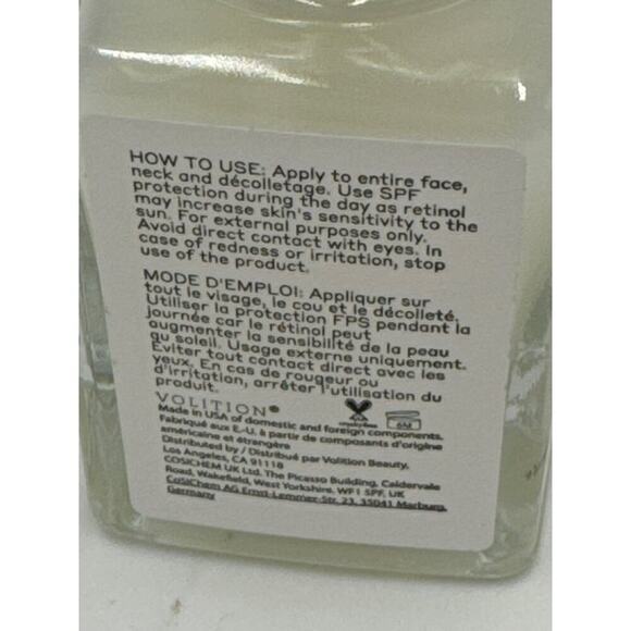 Volition Sémillon Overnight Retinol Serum  1.1 FL OZ Anti-Aging Face Care - Picture 3 of 8